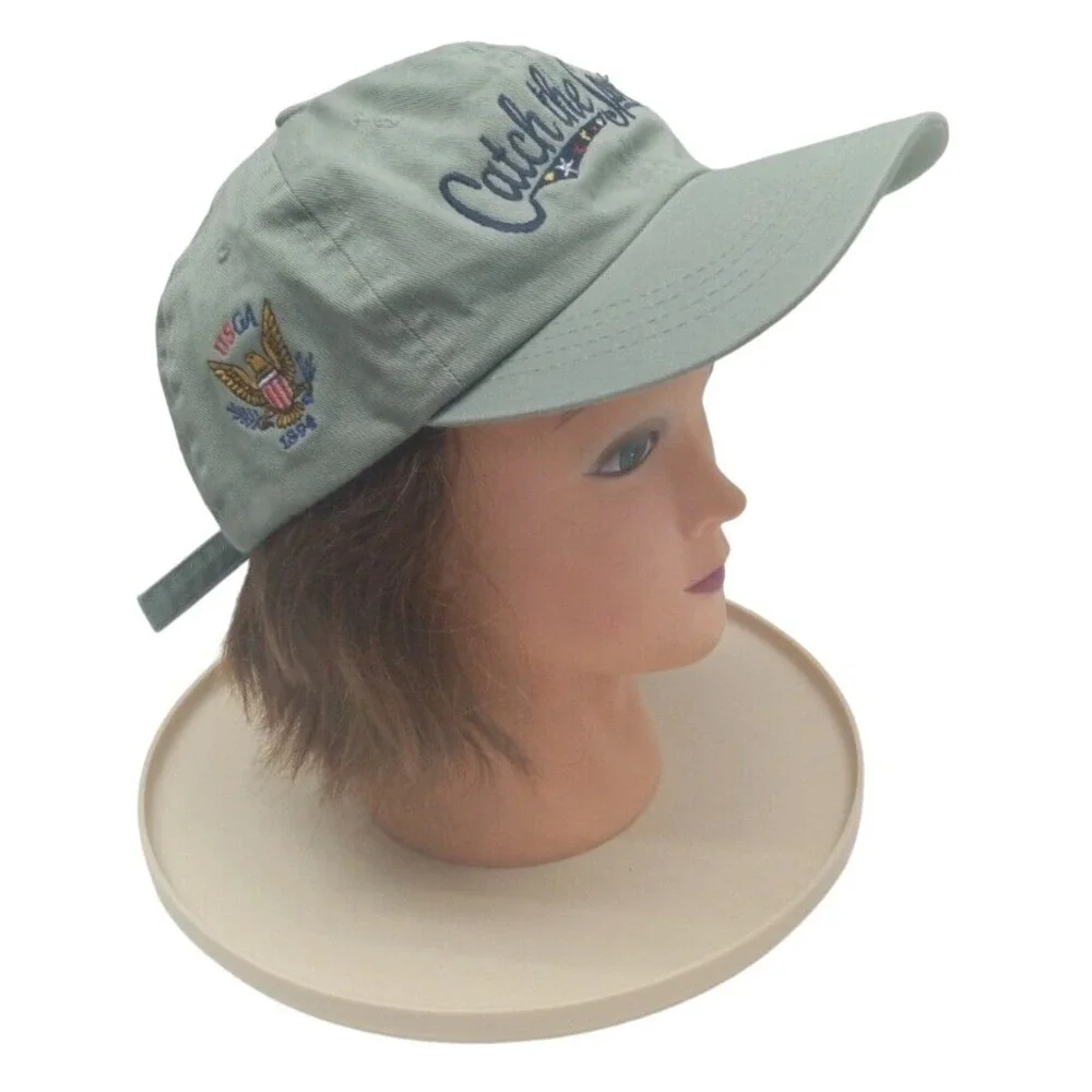 CATCH the SPIRIT Adult Adjustable Strap Back Golf Hat, Green, USGA Baseball Cap